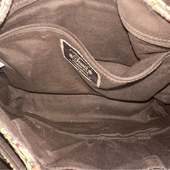 Fossil Vintage Fabric Print Crossbody with Velour Crossbody Strap Purse - Picture 6 of 6